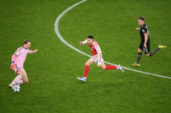 欧冠-主场打败拜仁 阿森纳五连胜领跑积分榜